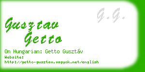 gusztav getto business card